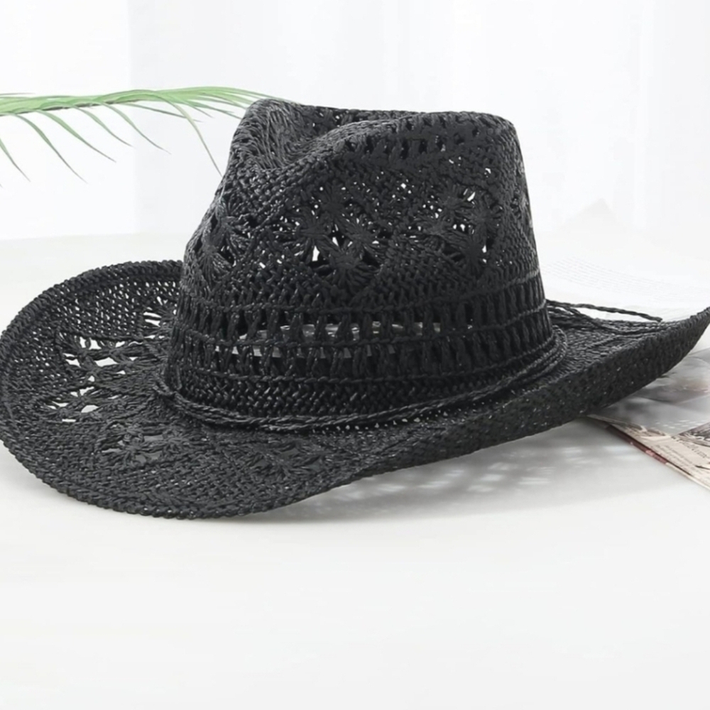 Black Woven Cowboy Hat